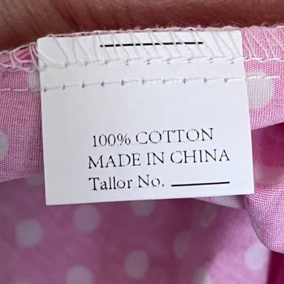 FIFTIES 50s CHIC Fit & Flare Sleeveless Pink and White Polkadot Dress SZ S - Picture 8 of 10